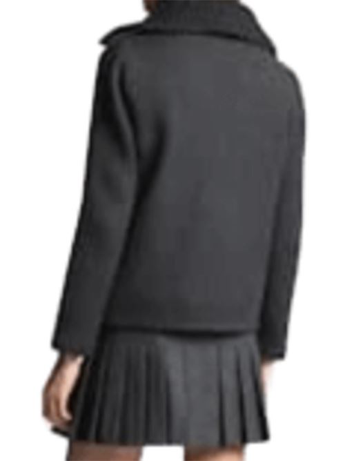 Giaccone da donna in pura lana, corto, colore grigio FAY | NAW12513300XMLB801
